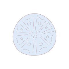 貝がらの手書き線画ベクターイラスト