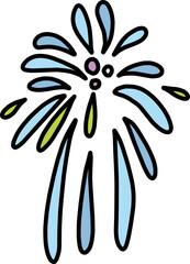 カラフルな打ち上げ花火のイラスト