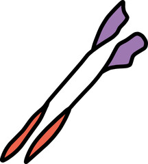 2本の線香花火のイラスト