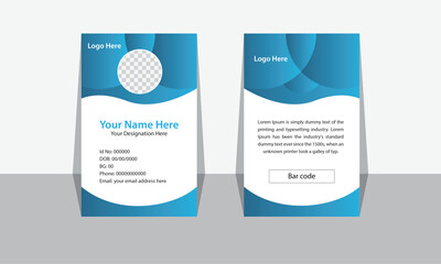 Modern and minimalist id card template | Creative id card design for your company employee. Modern Identity Card .