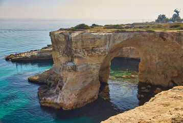 Fototapeta premium Torre Sant Andrea, Rocky beach in Puglia
