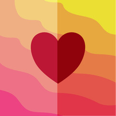 Red heart vector image