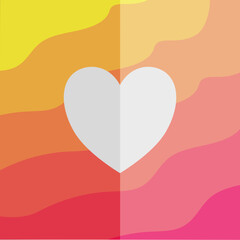 White heart vector image