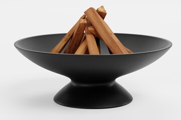 Realistic 3D Render of Fire Pit