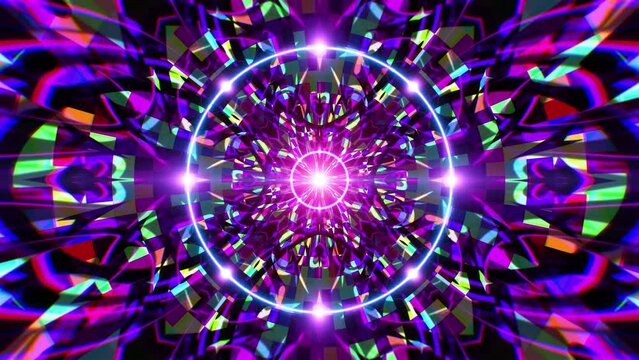 Shiny Colorful Chaotic Patterns VJ background loop