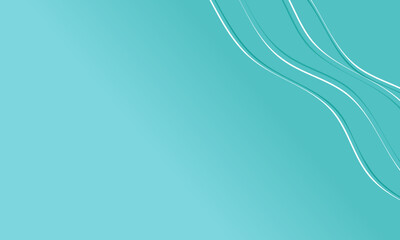 Beautiful sea waves on aqua color background vector illustration.