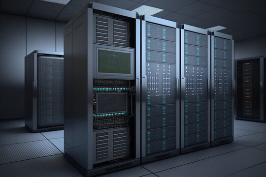 サーバールームのイメージ：AI生成画像