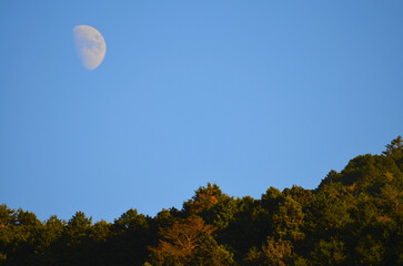 山と月