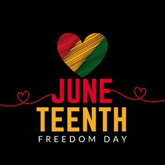 Juneteenth Independence Day. Freedom or Emancipation Day. Annual American holiday banner
