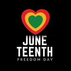 Juneteenth Independence Day. Freedom or Emancipation Day. Annual American holiday banner