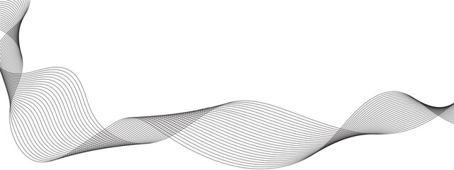 Abstract thin wavy curve lines background. Abstract wave curve lines background. Abstract frequency sound wave lines and technology curve lines background. 
