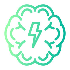 Obraz premium brain gradient icon