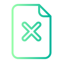 Obraz premium Incomprehension gradient icon