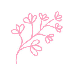 pink background with flowers