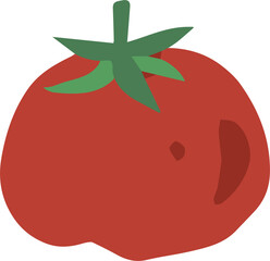 Vegetable tomato vector flat illustration