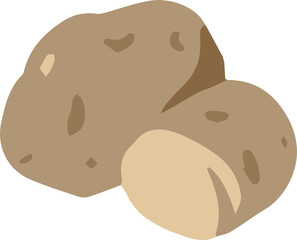 Vegetable potato vector flat illustration