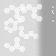 abstract background with white hexagons