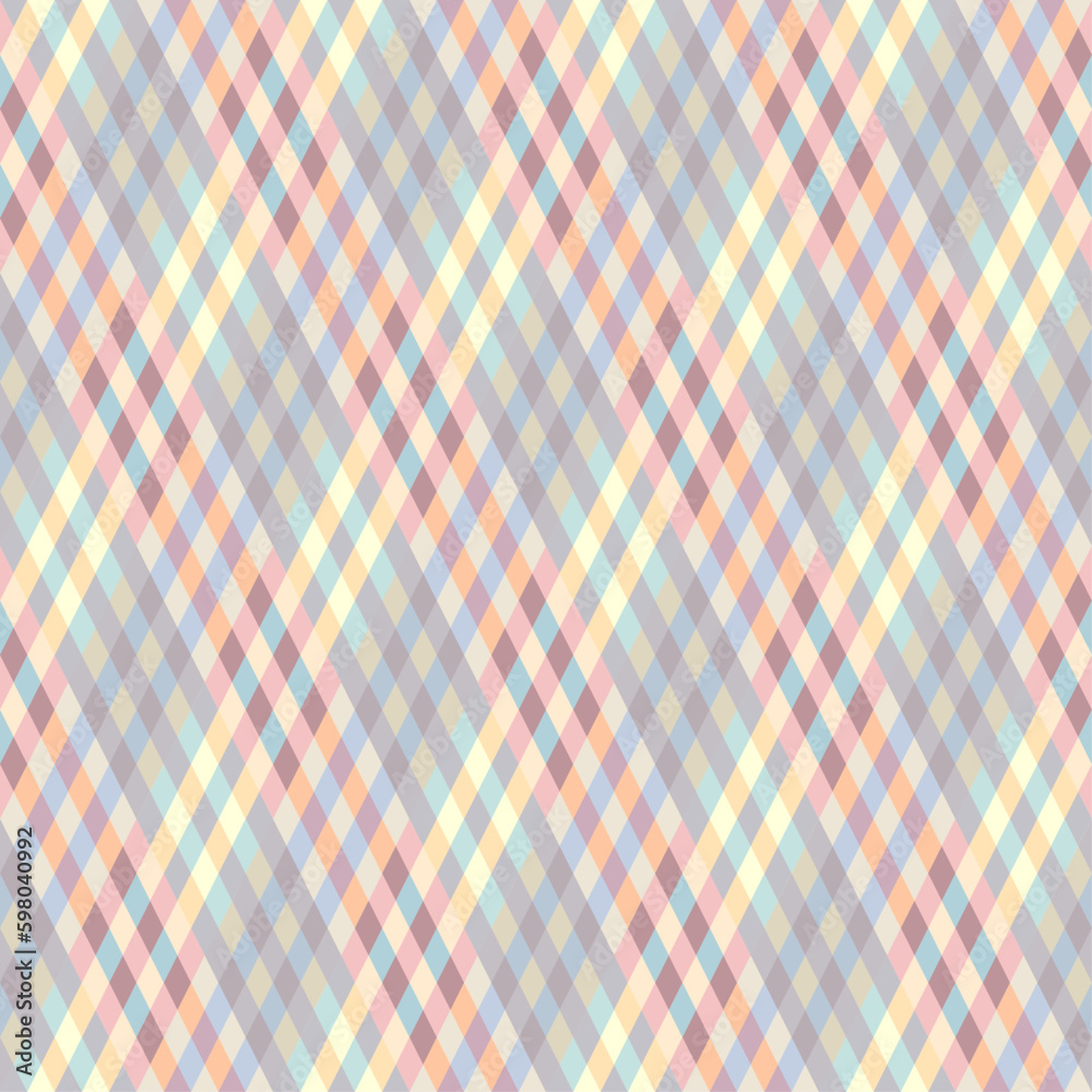 Fototapete Argyle seamless vector pattern background. Pattern of a rhombuses.