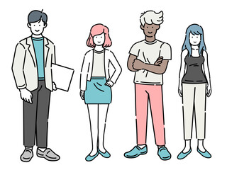 business man working with lively pose.