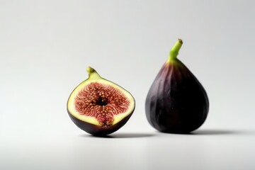 bisected figurine on a white background. Generative AI Generative AI