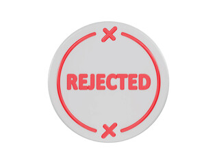 rejection icon 3d rendering vector illustration