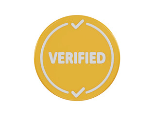 verified icon 3d rendering vector illustration