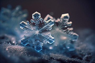 雪の結晶のイメージ：AI生成画像