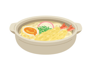 鍋焼きうどんのイラスト