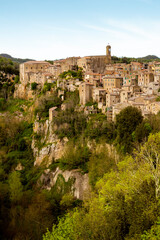 Fototapeta na wymiar Sorano town in Tuscany, Italy