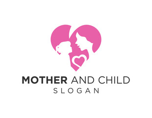 Logo design about Mother And baby on a white background. created using the CorelDraw application.