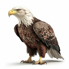 Fototapeta premium Eagle isolated on white background (Generative AI)