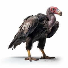 Obraz premium Condor isolated on white background (Generative AI)