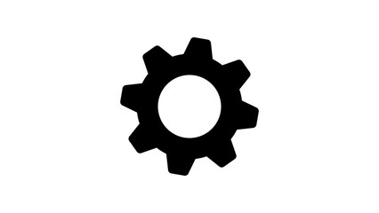 Rotating cog icon, Animated icon on transparent background, alpha channel included.