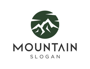 Logo design about Mountain on a white background. created using the CorelDraw application.
