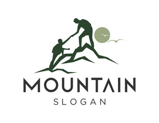 Logo design about Mountain on a white background. created using the CorelDraw application.