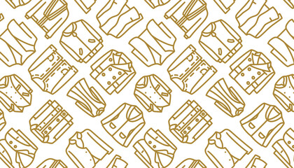 Seamless pattern with different clothes.