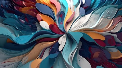Lovely Artistic Background: A Modern Design of Abstract Colours and Patterns on the Subject of Passion and Creativity, Generative AI