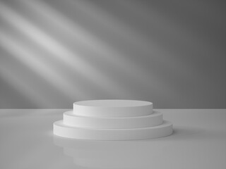 3D Rendering stand podium for mockup product display