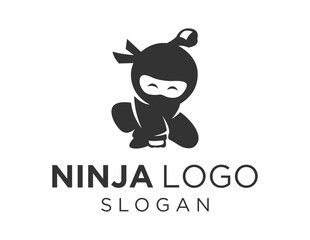 Logo design about Ninja on a white background. created using the CorelDraw application.