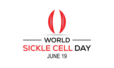 Vector illustration on the theme of World Sickle Cell day observed each year on June 19th.banner design template Vector illustration background design.