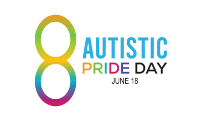 Autistic Pride Day is a pride celebration for autistic people held on June 18th every year. banner design template Vector illustration background design.