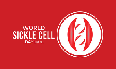 Vector illustration on the theme of World Sickle Cell day observed each year on June 19th.banner design template Vector illustration background design.