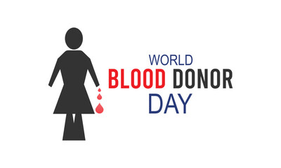 World blood donor day. June 14. annoual Vector illustration background design.