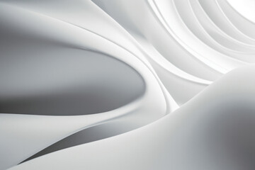 Minimalist Abstract White Curves Background Design