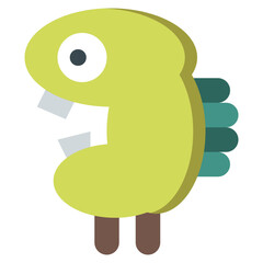 monster line icon,linear,outline,graphic,illustration
