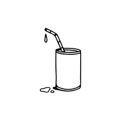 vector illustration of canned drink