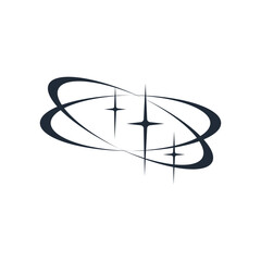 Y2k Aesthetic shape modern Sipmle Graphic. Retro Geometric shape with star, circle form. Abstract y2k form. Minimal aesthetic design. Trendy vector illustration.