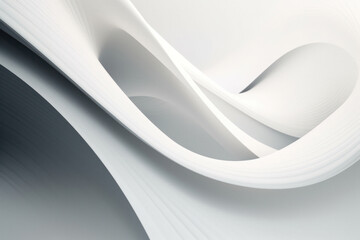 Minimalist Abstract White Curves Background Design