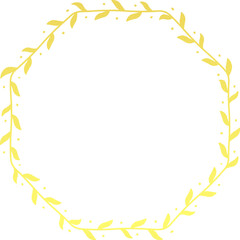 Octagon Frame gold wreath Octagon golden leaf frame wreath flowers award leaf winner frame picture photo frame romantic decoration for wedding anniversary birthday new year newborn mother Christmas va