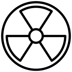 Fototapeta premium nuclear line icon,linear,outline,graphic,illustration